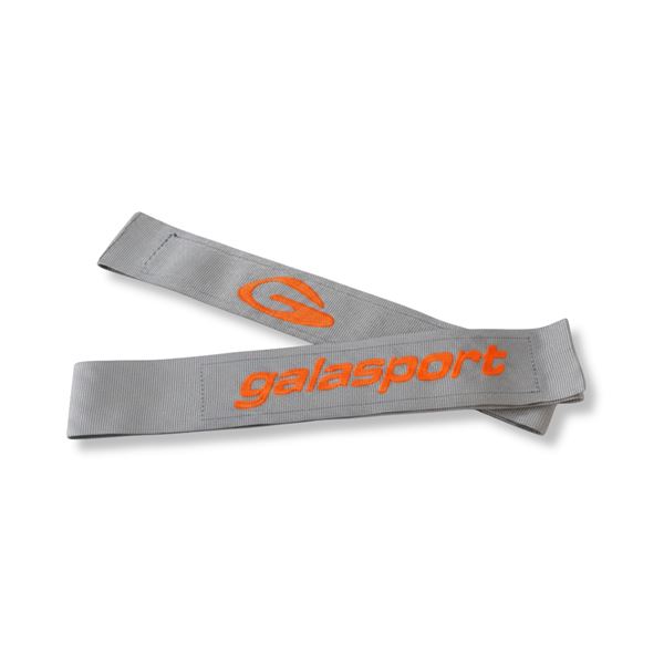 VELCRO STRAPS LIGHT 2x1,1m grey w.60mm,1 set of race straps (as seat belt) with sewed VELCRO and GALASPORT logo